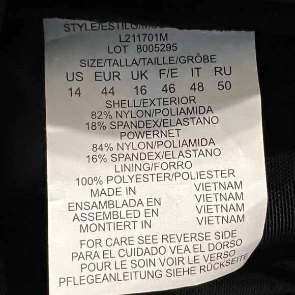 Swim Solutions Blue Panel High Neck Tummy-Control Long Torso One-Piece Swimsuit - Picture 9 of 9